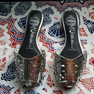 Jeffrey Campbell Silver slip-ons